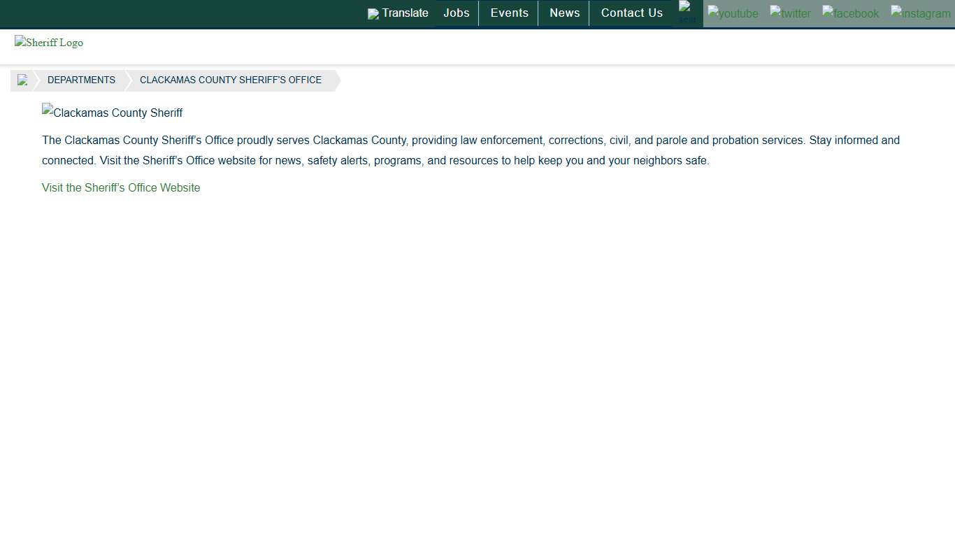 Clackamas County Sheriff's Office Clackamas County